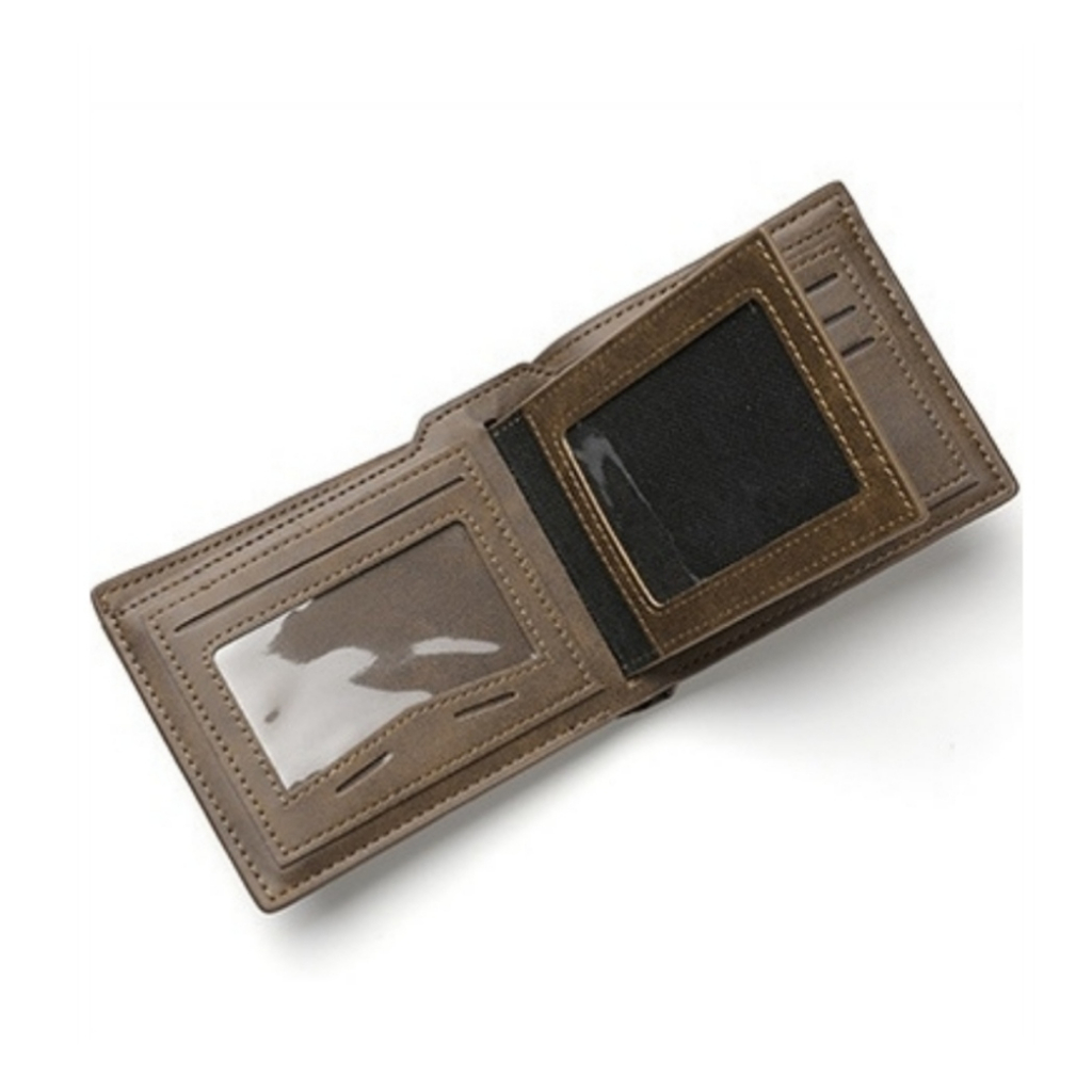 DOMPET LIPAT PRIA PREMIUM COWOK KEREN DISTRO LAKI BRANDED IMPORT ORIGINAL COKLAT KULIT FABRIO WA722B7 SLOT KARTU RESLETING KEKINIAN MURAH BATAM PENDEK KECIL SIMPLE REMAJA DEWASA