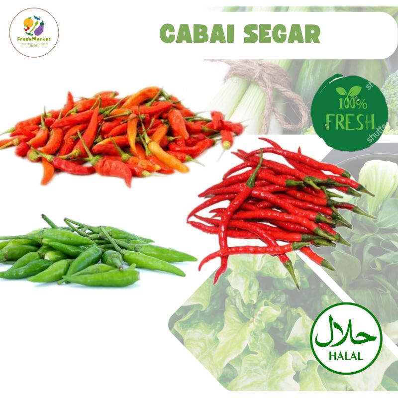 

Cabe Cabai Merah Rawit Caplak Super 100 Gram Freshmarketlampung