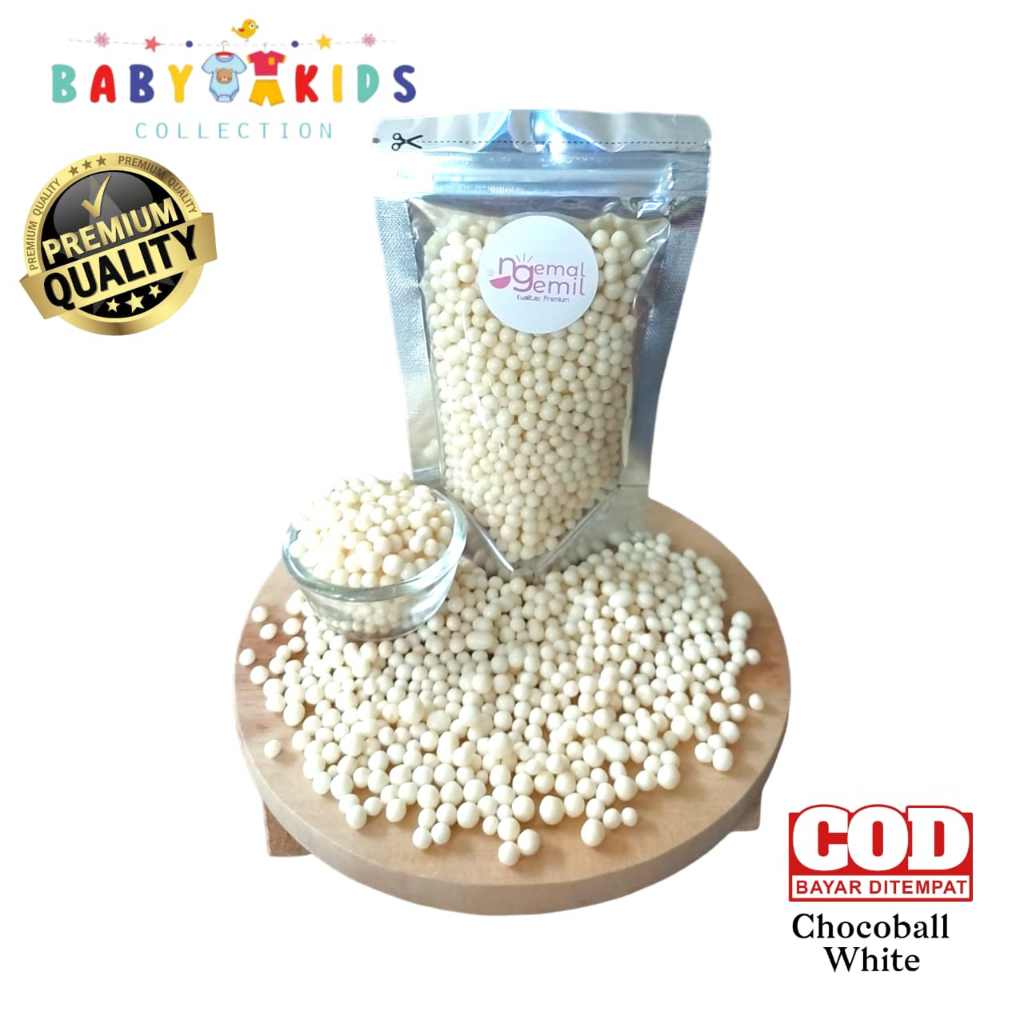 

Pouch Chocoball White Sprinkle Bola Topping Donut Kue Bolu Kualitas Premium