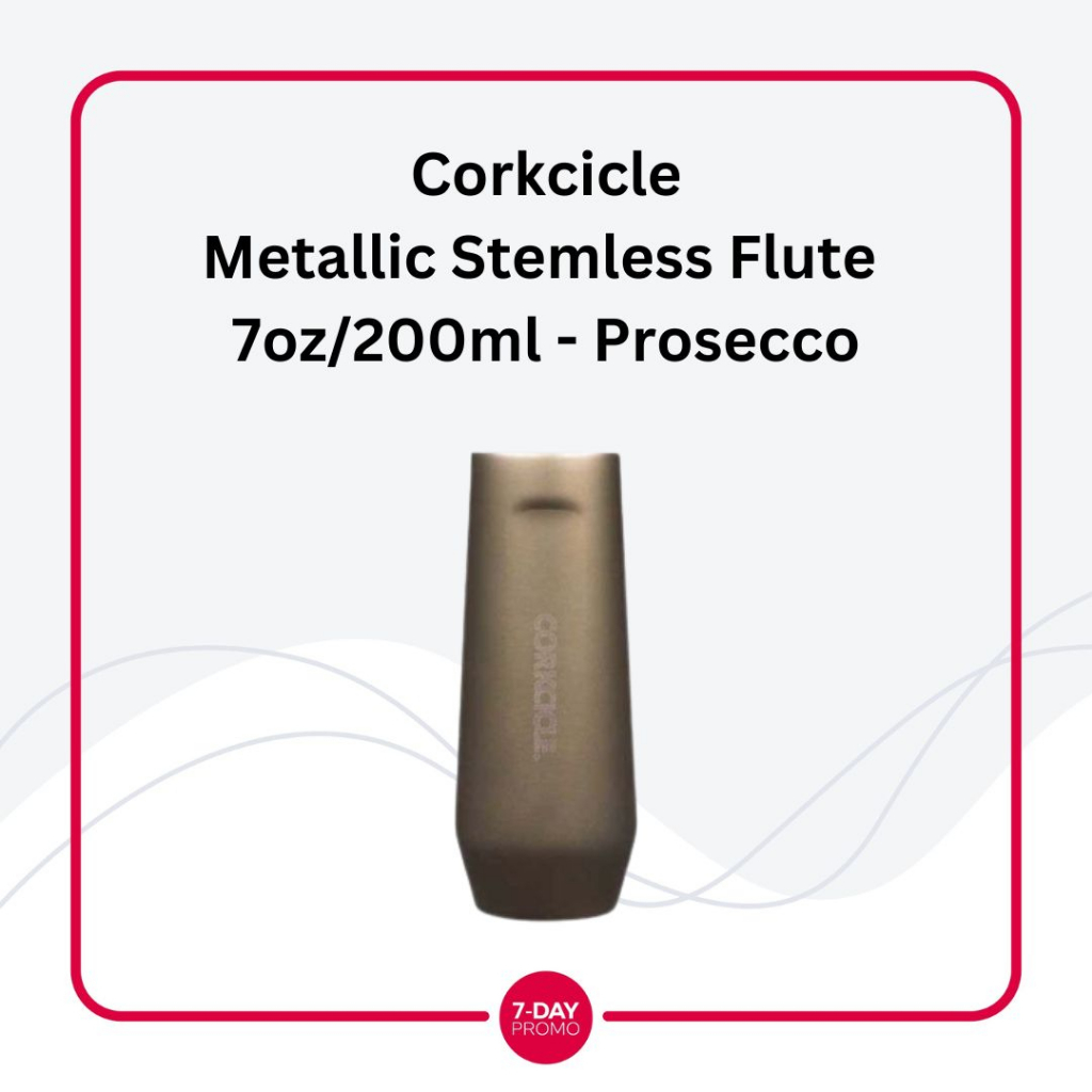 Corkcicle Metallic Stemless Flute 7oz / 200ml Botol Minum
