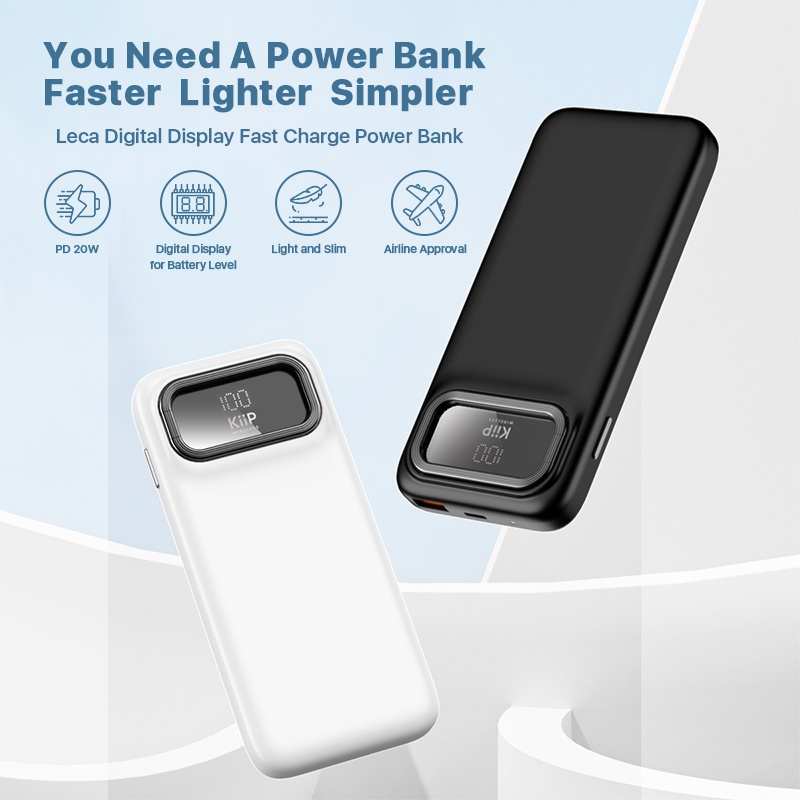 KiiP Wireless DPB2A Power Bank  20W Fast Charging Magnetic Magsafe Type C PD 10000 mAh