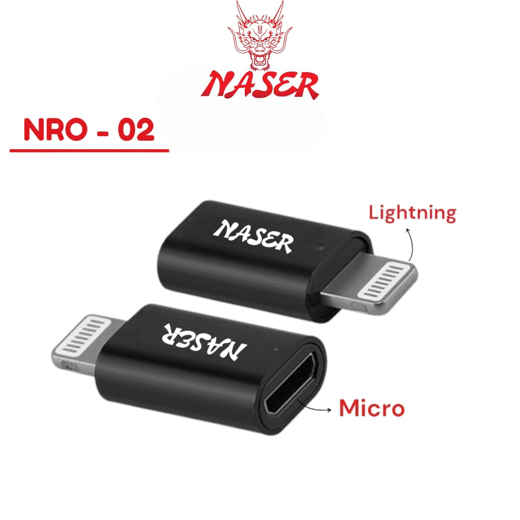 OTG NASER MICRO USB TO LIGHTNING NRO-02  / CONVERTER ADAPTER MICRO TO LIGHTNING NRO-02 PRODUK ORIGINAL