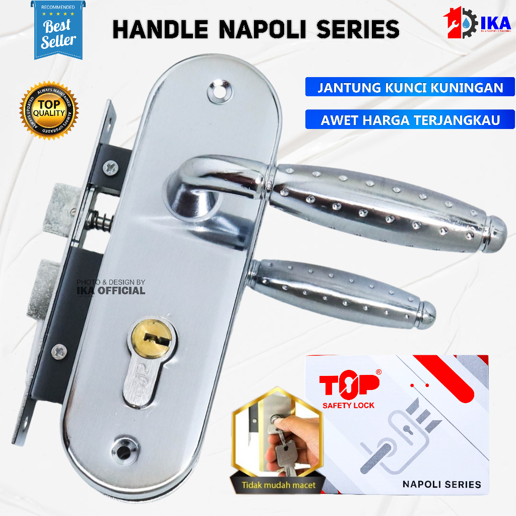 Kunci Pintu Kecil Top Safety Lock Komplit | Royale Series | 15CM | handle kunci pintu kumplit Kunci Pintu Rumah Kecil Kumplit 1 Set | 15cm | Gagang Handle Kunci Pintu Kamar Stainless Termurah