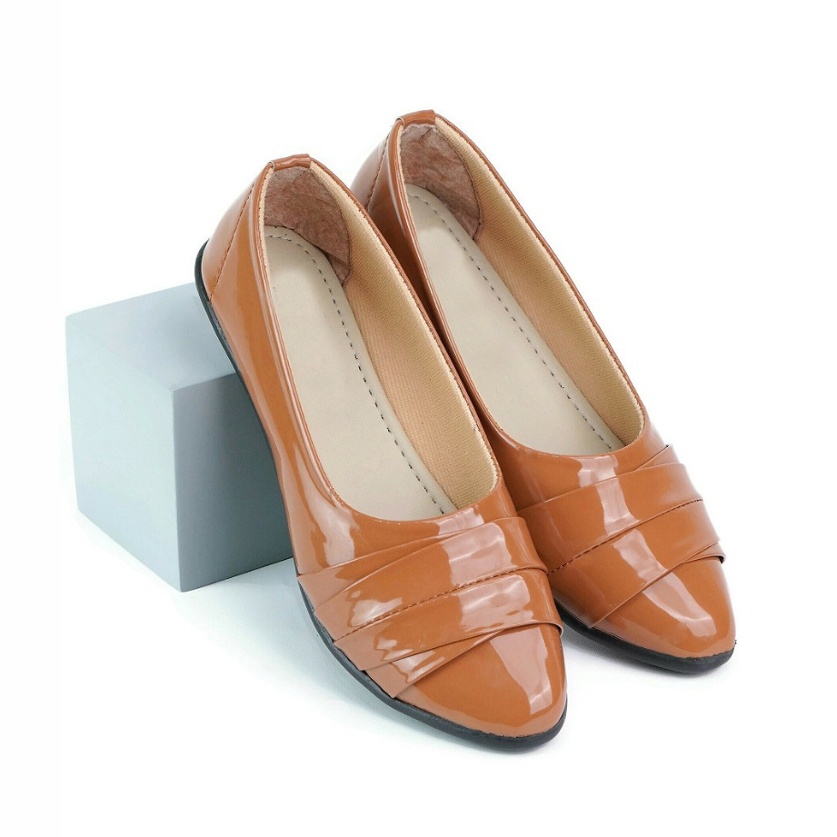 Sepatu Wanita Flat Shoes Cecilia Cantik Glossy