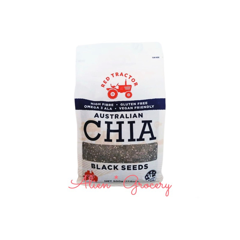 RED TRACTOR TRACTORS Chia Seed Vegan Gluten Free High Fibre Omega 3 500gr