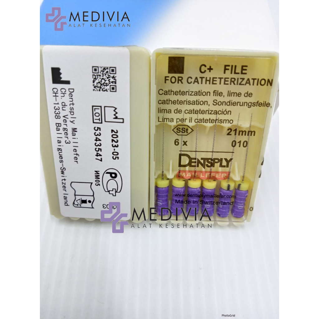 DENTSPLY C+ FILE NO 08 10 15 21MM 25MM UNTUK KALSIFIKASI SEPERTI VDW C PILOT K-FILE JARUM ENDO