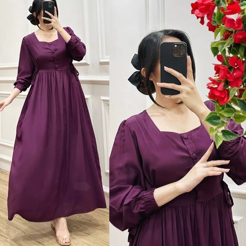 Gamis Chibi Polos Jumbo Deluxe Plain Dress Terbaru 2023