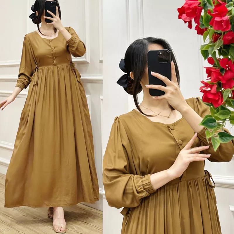 Gamis Chibi Polos Jumbo Deluxe Plain Dress Terbaru 2023