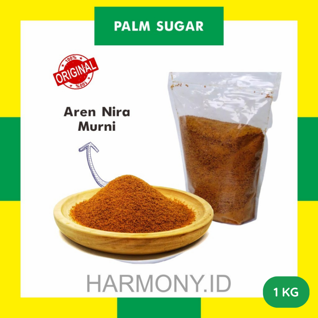 

Gula Aren Bubuk Palm Sugar 1kg / Gula Semut / Gula Palm Organic Arenga Palm Sugar