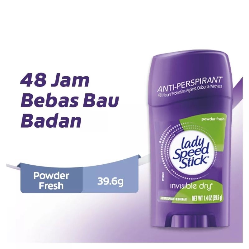 Lady Speed Stick Deodorant Wild Freesia Orchard Blossom Powder Fresh Deodoran Bau Badan 45g