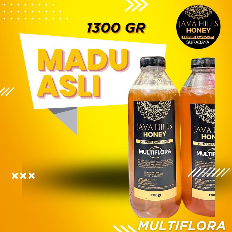 

Madu Mentah Raw Honey Multiflora asli 100% original Madu Lebah Melifera 1300gr