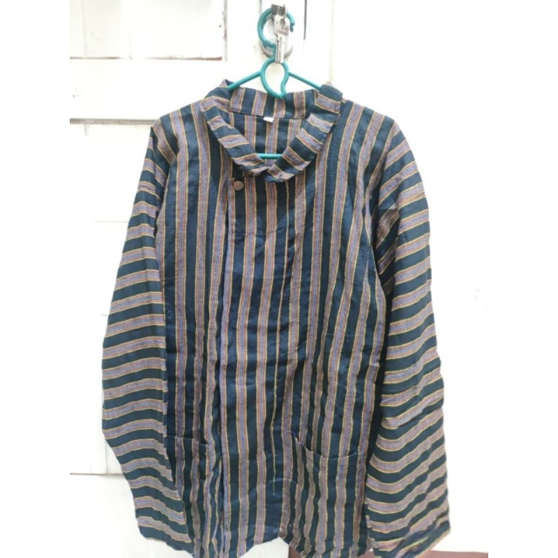 BAJU SURJAN LURIK KHAS YOGYAKARTA BAJU ADAT DAERAH LURIK STRIPE BAJU DALANG PRELOVED