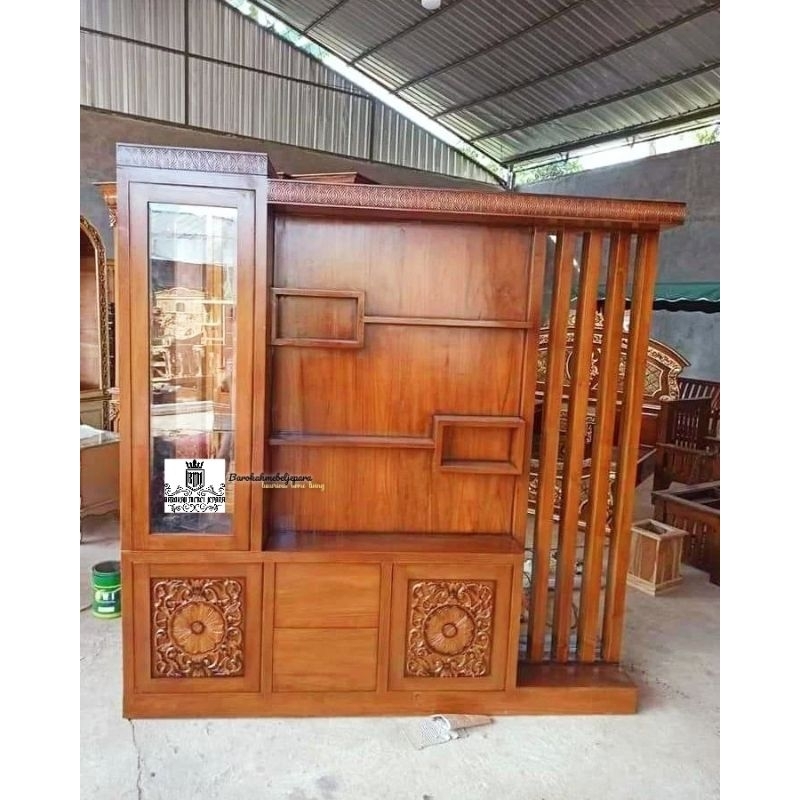 Pembatas ruangan jati / Partisi Penyekat ruang jati minimalis