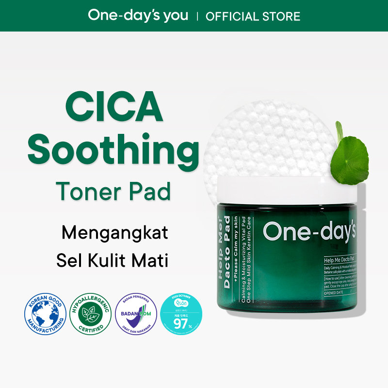 +CHECK EXP : 2025.04.04+ ONE DAY'S YOU Help Me! Dacto Pad Toner Pad Harian Penenang Dan Pelembab Kul