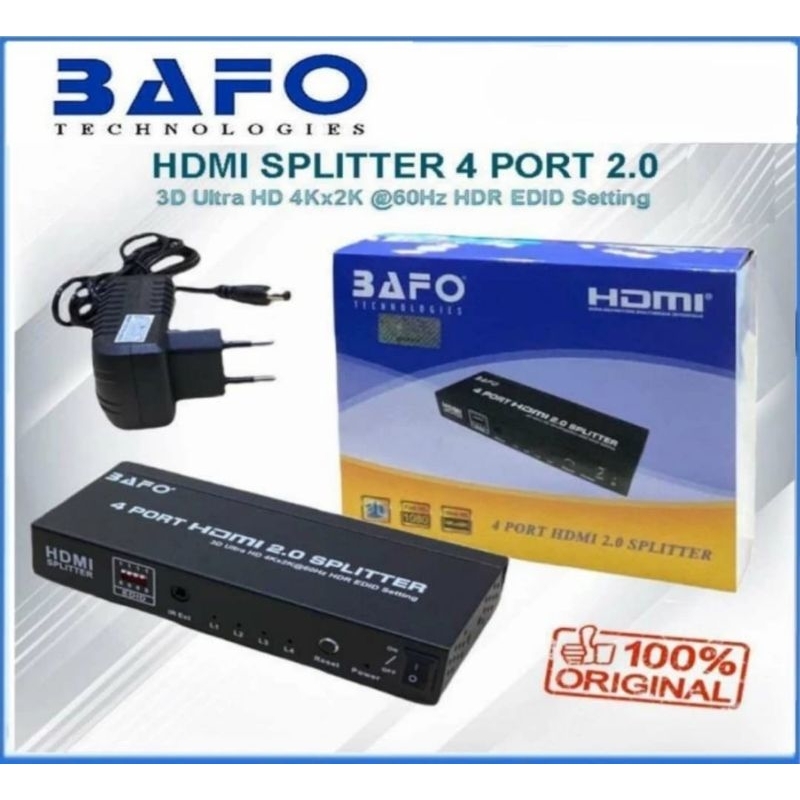 HDMI Splitter 4 Port BAFO / 1x4 HDMI splitter