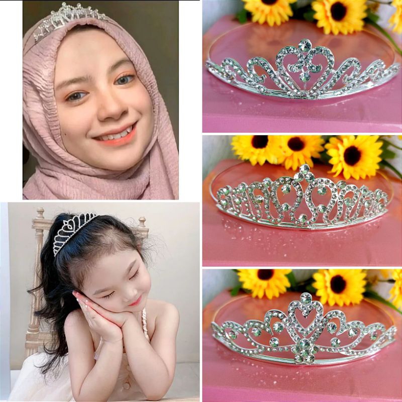 Vania Kids99 Bando Mahkota Anak Remaja Dewasa / Mahkota hijab Pesta Ulang Tahun Wisuda Graduate