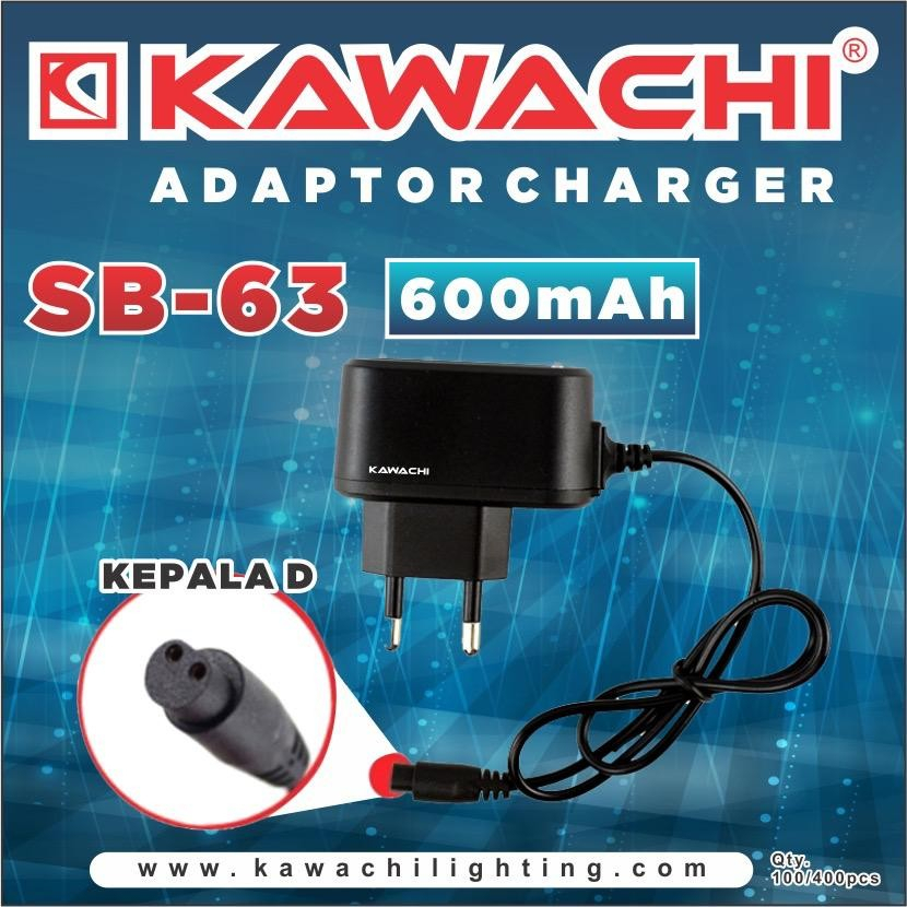 Kawachi Adaptor Charger SB-63 Original Kepala D untuk Cas Senter