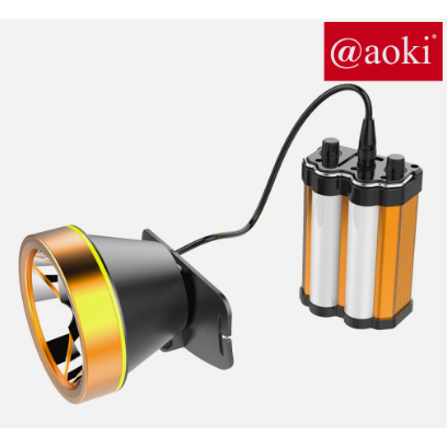 Keluaran Terbaru.. AOKI Senter kepala hi power aki pinggang dimmer baterai lithium tahan lama hingga