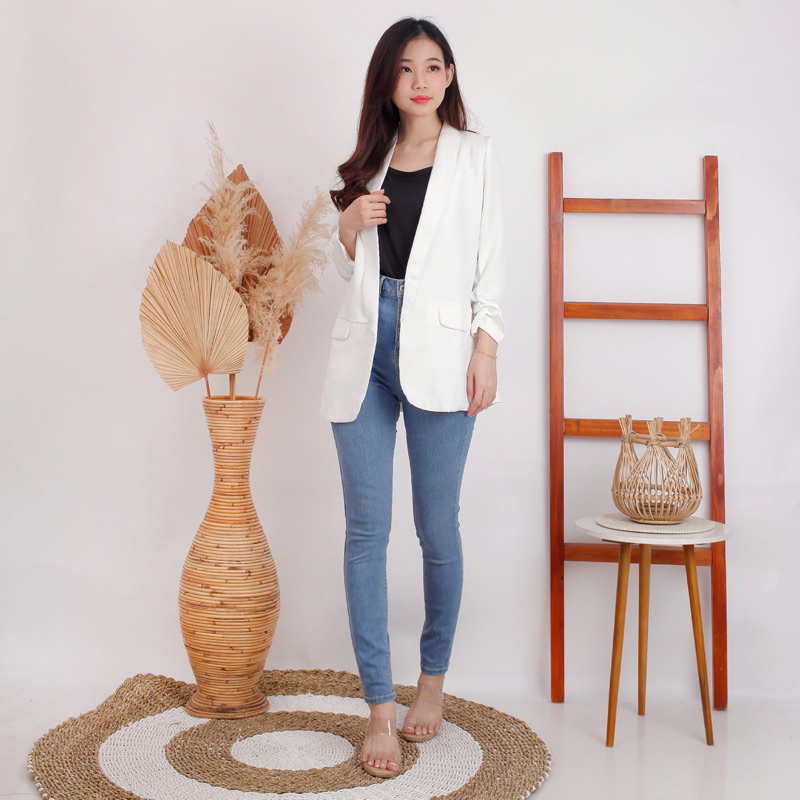 CHLOEBEAUTYSHOP BLAZER tangan / lengan serut