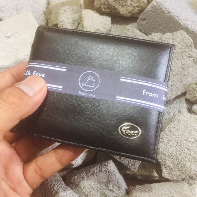 dompet elegan model lipat dua horizontal bahan kulit sintetis berkualitas #dompet #dompetpria #dompetlipat