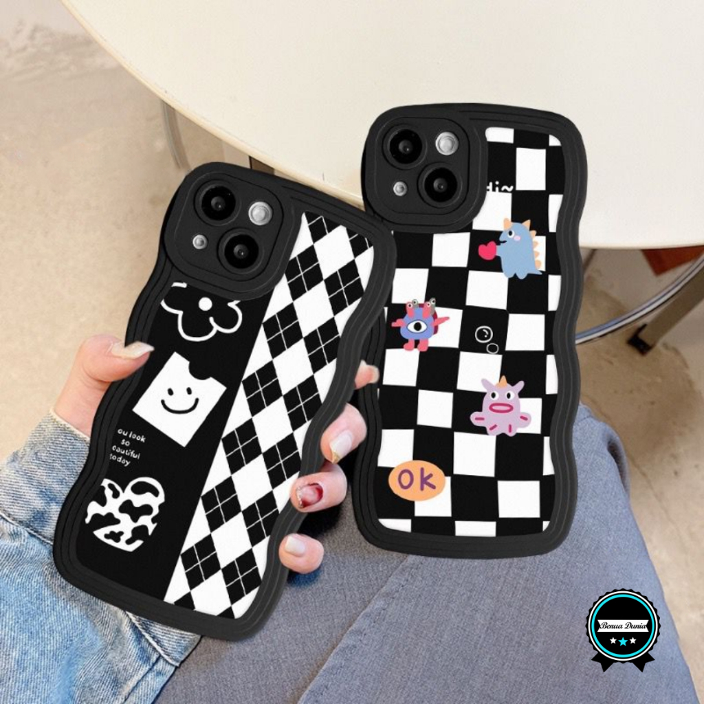 SS804 SOFTCASE WAVY WAVE SILIKON SOFT CASE CASING MODEL GELOMBANG DIAMOND GRID FOR SAMSUNG A05S A73 