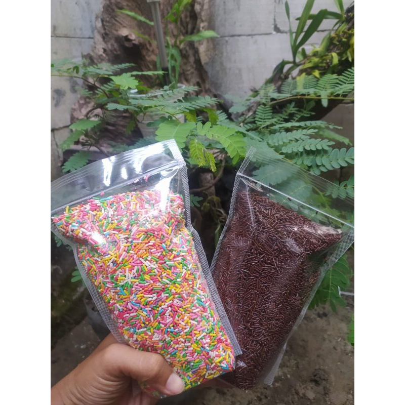 

meises coklat/warna warni 500 gr