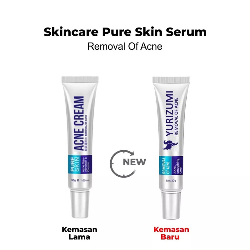 FREE ONGKIR MEDAN TERMURAH Yurizumi Acne Pure Skin Cream Obat Jerawat Paling Ampuh Menghilangkan Jerawat