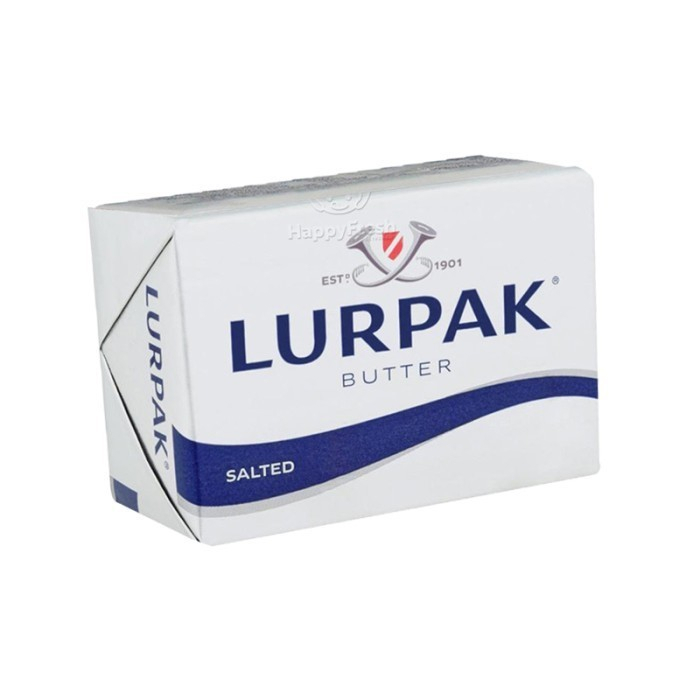 Lurpak Danish Butter Salted 200gr Lurpark Mentega Asin Import Denmark