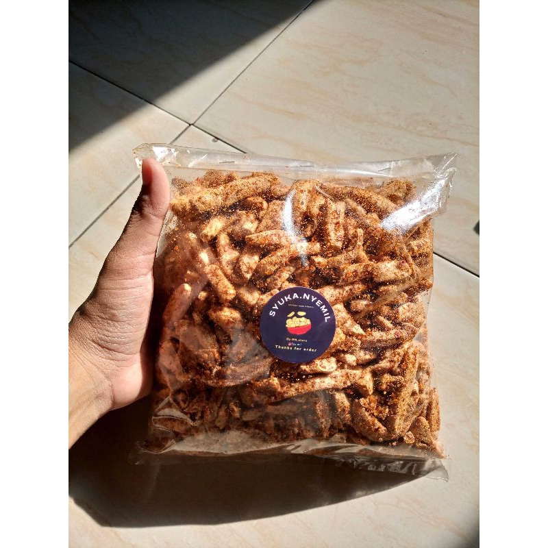 

1kg/500gram Basreng pedas daun jeruk dan original