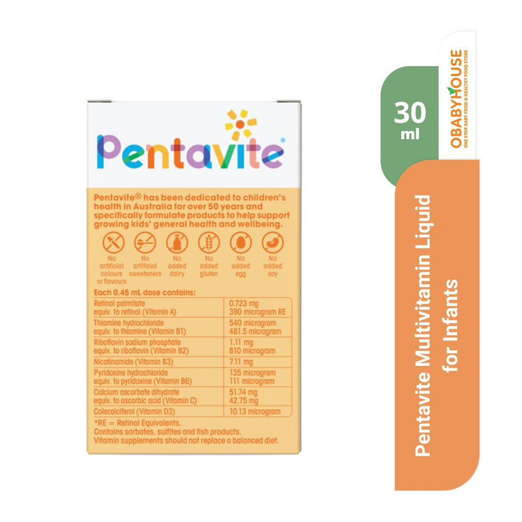 Pentavite Multivitamin Liquid For Infant 30 ml