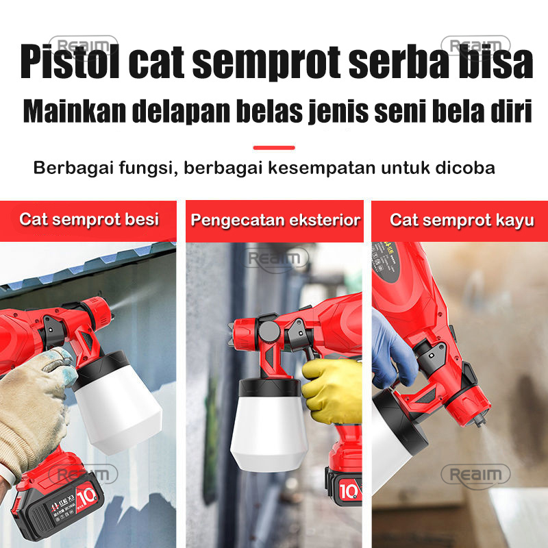 Reaim Electric Spray Gun Cordless 600W semprot cat listrik gun cat semprot semprotan cat kompresor Mesin Semprot Spray Gun