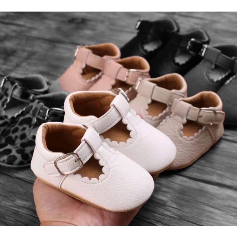 sepatu bayi prewalker perempuan 0 12 bulan murah / sepatu bayi perempuan lucu gesper - MELY