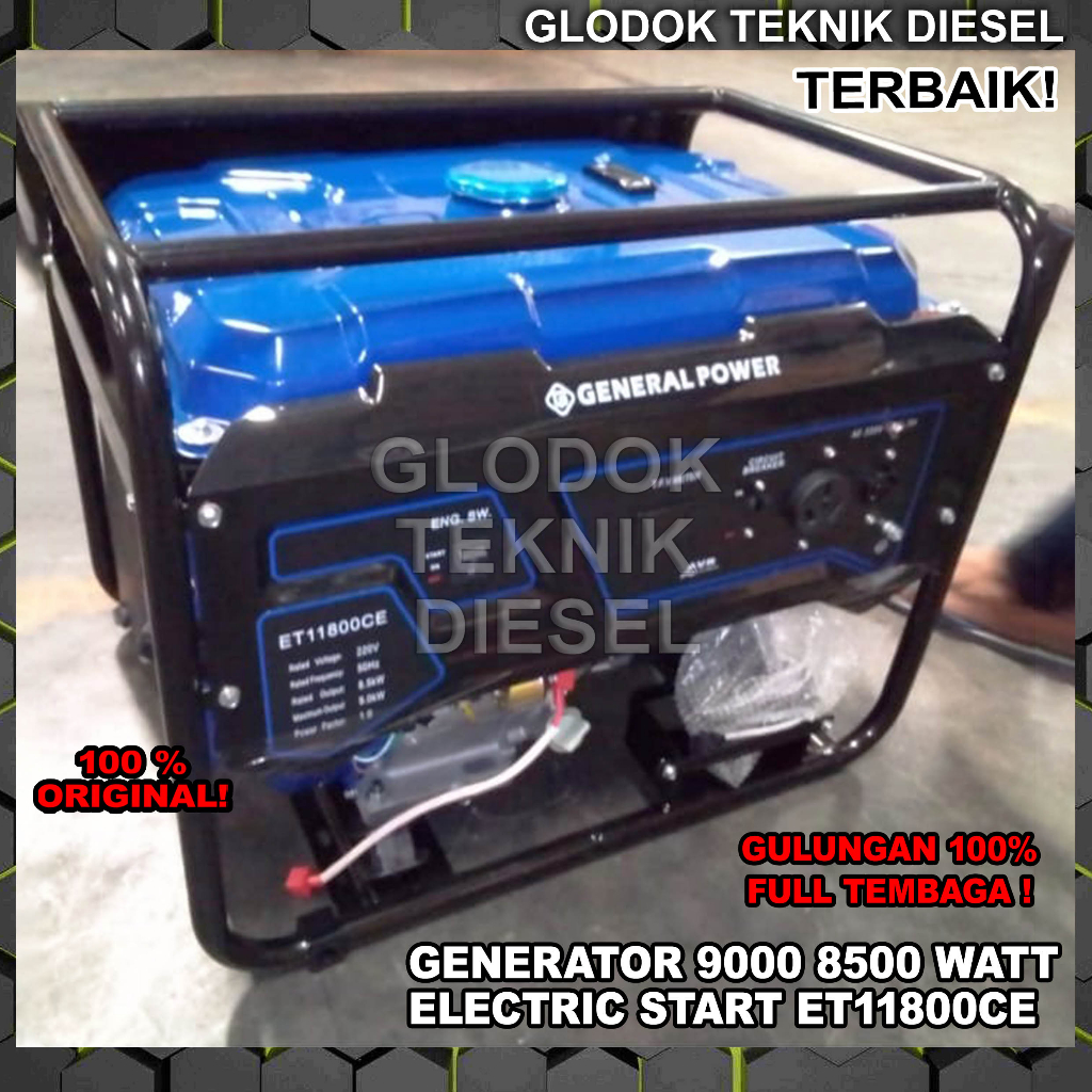 General Generator Genset 9000 8500 W ET 11800 CE Watt Electric Start ET11800CE ORIGINAL TERBAIK