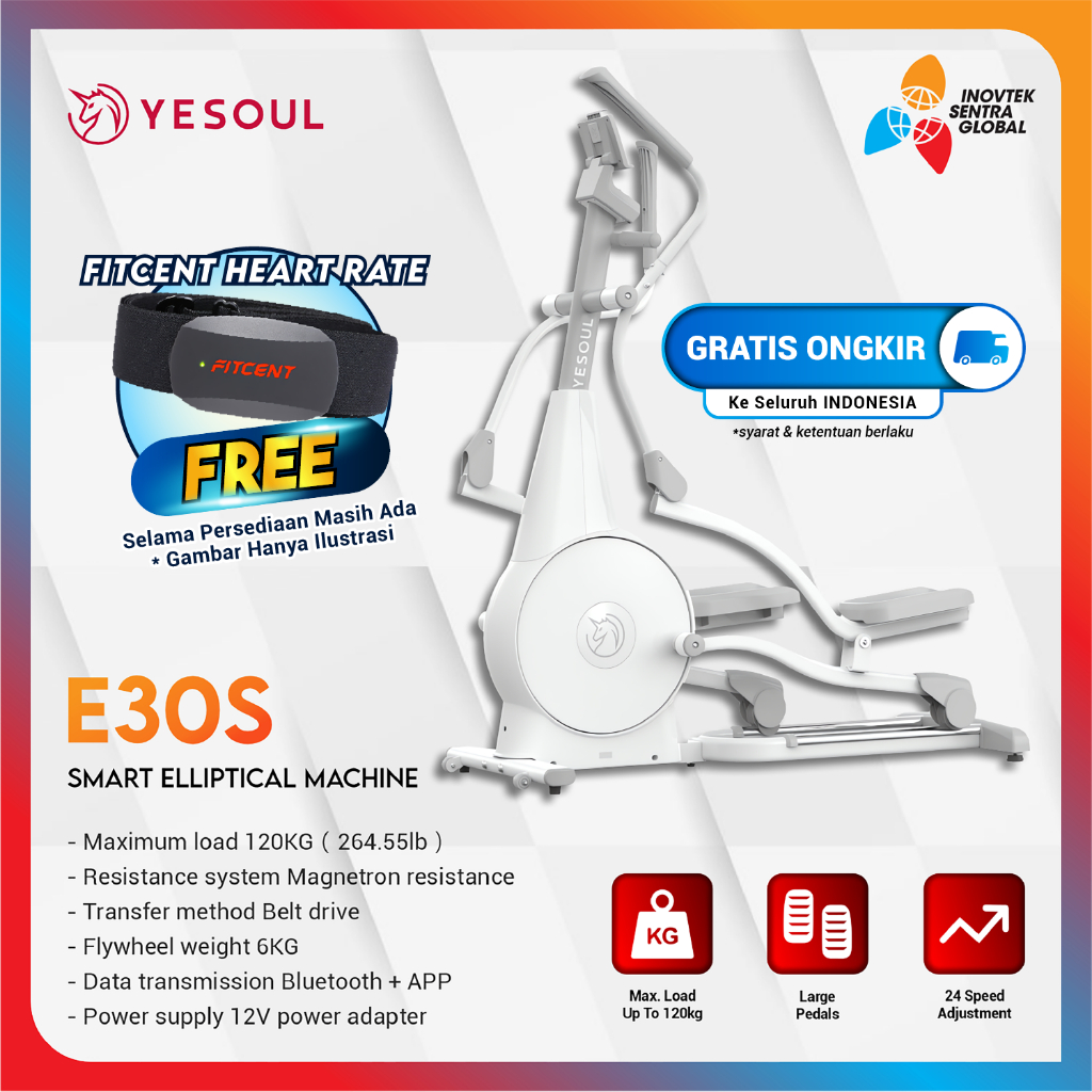 YESOUL E30S Smart Elliptical Machine - Alat Gym Fitness GARANSI RESMI