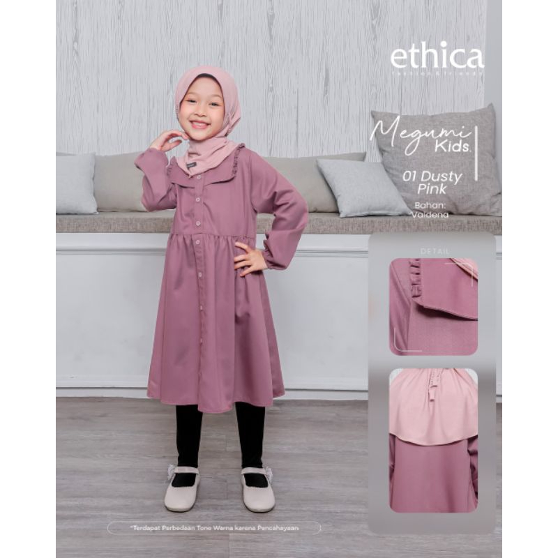 Ethica Tunik Anak Megumi Kids 01 (Plum, Dusty Pink, Cream, Blue)