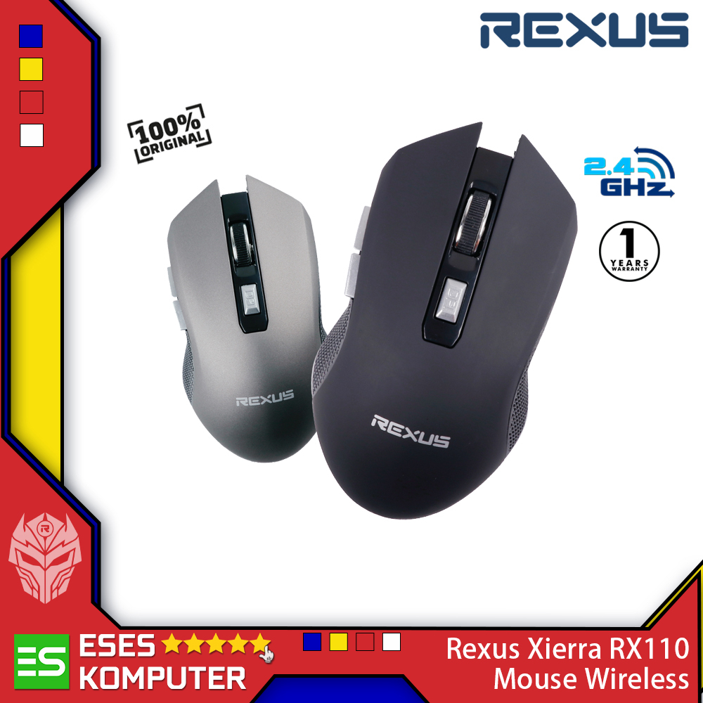 Mouse Rexus RX110 RX-110 Xierra Professional Wireless - Gaming - Resmi