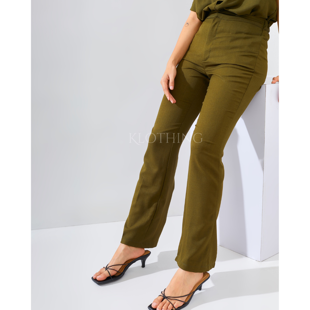 Paket Usaha 4pcs Celana Panjang Wanita Basic Pants Highwaist P001 68k - PGMTA - Pants wanita korean 