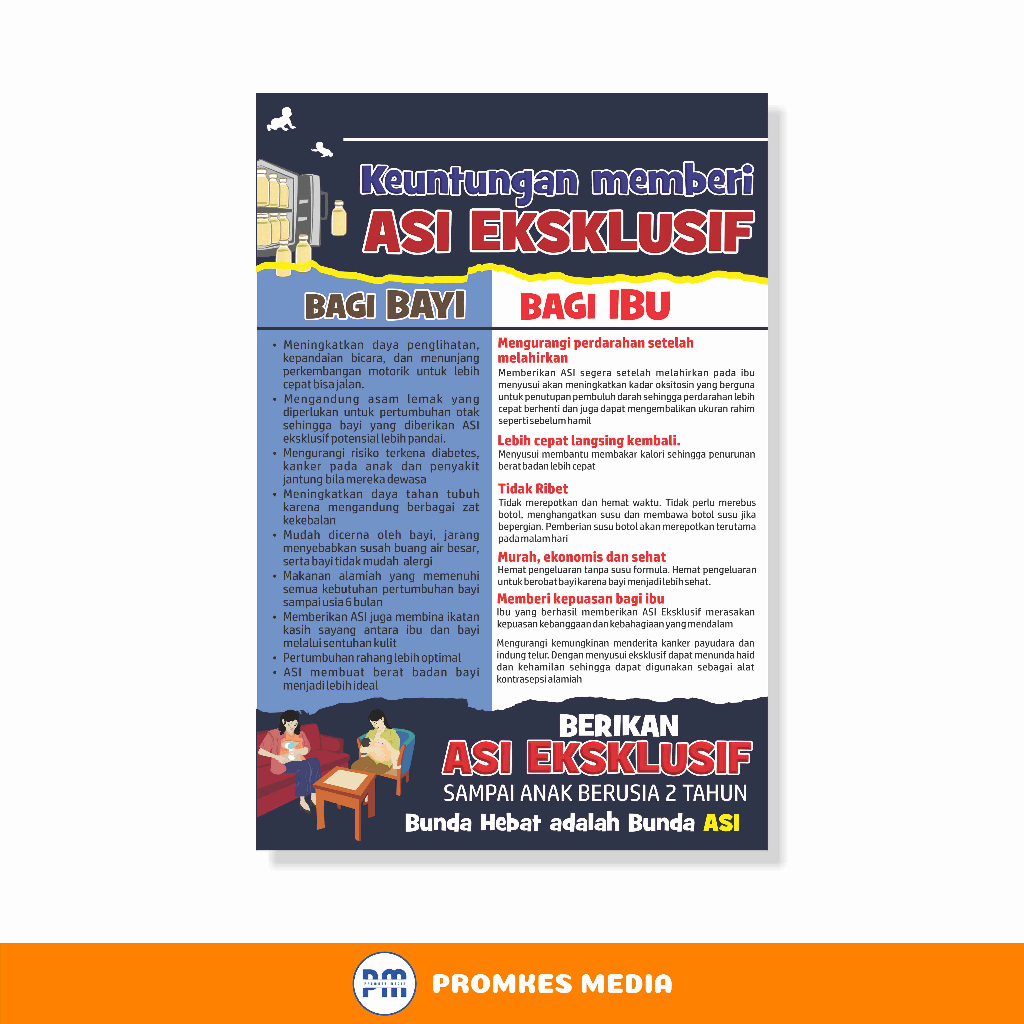 

Poster Kesehatan, ASI, Menyusui, Keuntungan Menyusui