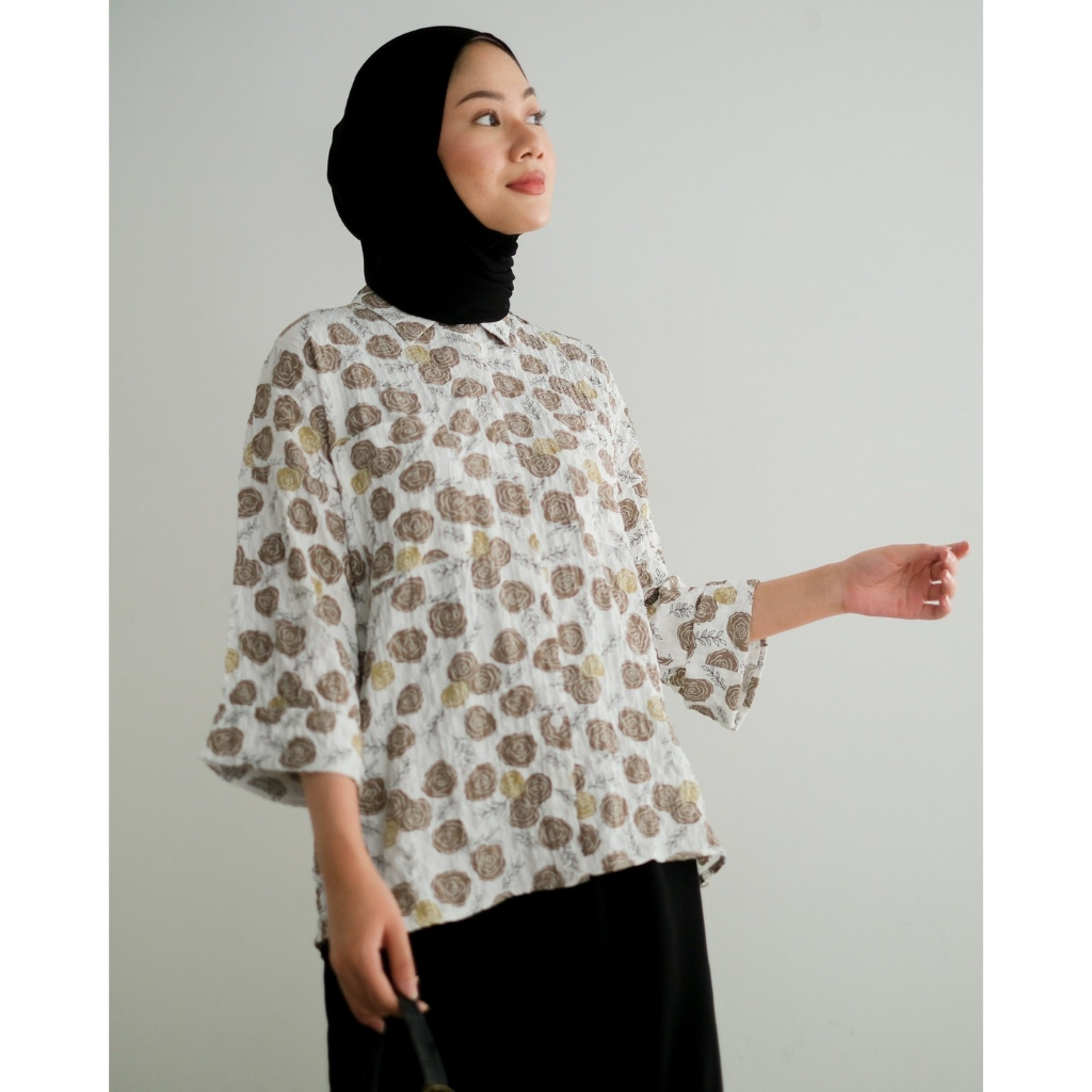 Myrubylicious XILONE SHIRT KODE YY 2485 | KEMEJA | KEMEJA WANITA | KEMEJA MOTIF | KEMEJA BUNGA