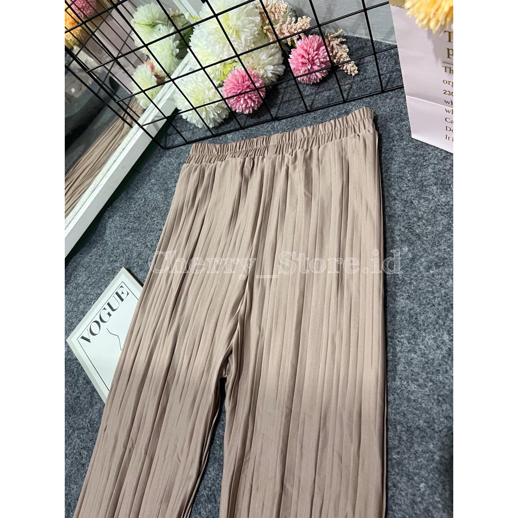 Cherry_ 05 jogger aladin terbaru | celana plisket jogger | celana panjang wanita