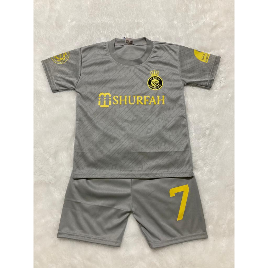 setelan baju bola anak al nasser ronaldo/baju bola anak termurah/baju bola anak laki laki/jersey bola anak terbaru 2023-2024