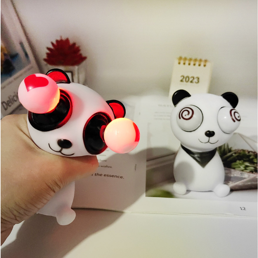 Mainan Pop it Squishy Pohon Tupai Karet Silikon / Mainan Tupai Lucu Remasan / Pop It Pohon Lucu Panda ada lampu LED