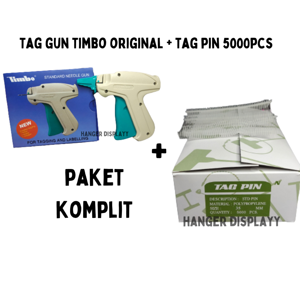 Promo Paket Alat Tag Gun Timbo  + 1 Box Refill Tag Pin (5000pcs)