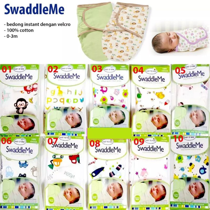 Bedong Instant Swaddleme Bedong instant Bayi Bedong kain bedong lamgsung jadi