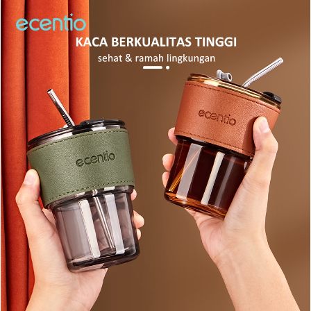 Tumbler Kaca 400 ml /gelas Kaca Bening Aesthetic