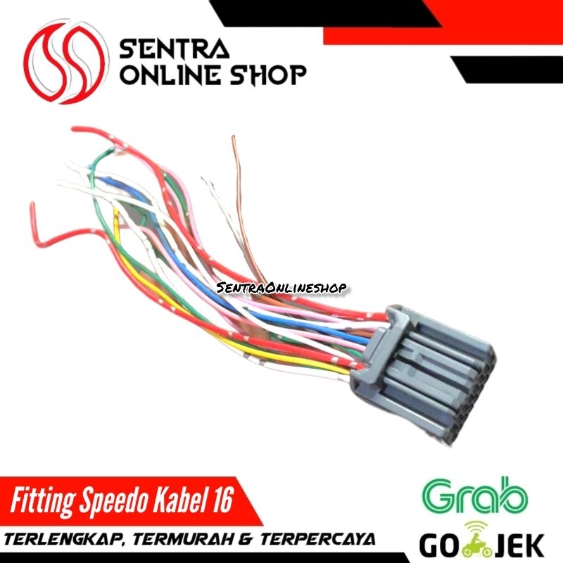 Soket fiting speedo speedometer pin 16 full vixion nva nvl cbr 150 vario 150 gsx