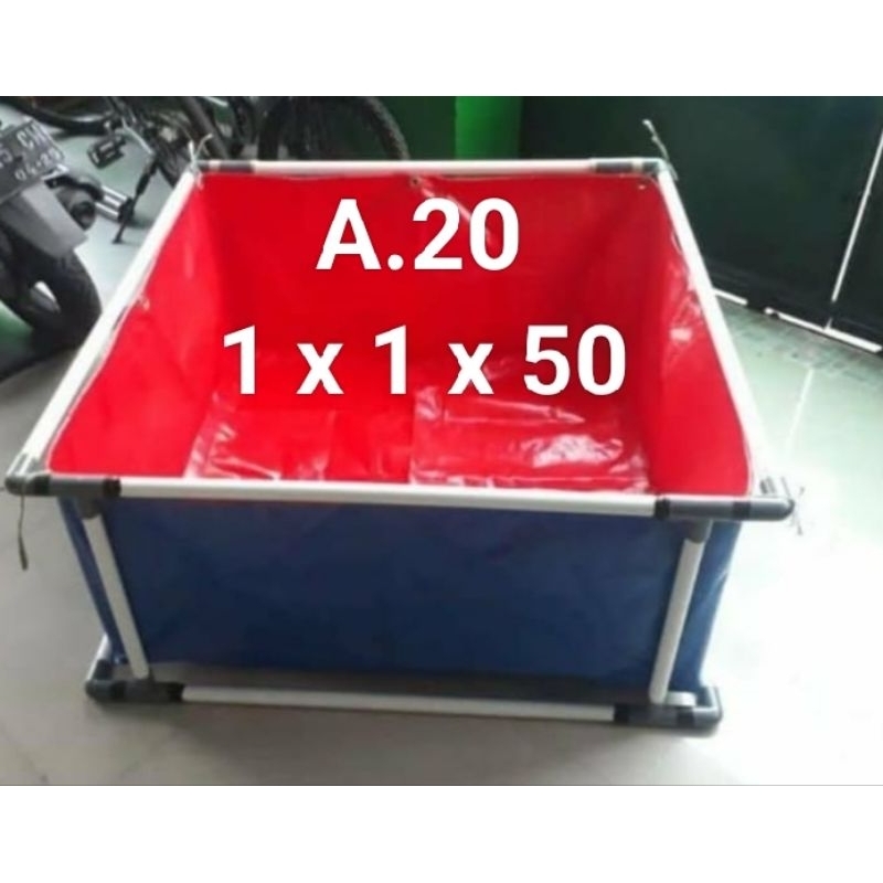 kolam terpal 1x1x50/kolam terpal Korea 100x100x50/kolam terpal lele 1x1x50