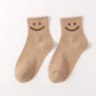 GO!KK1227 Kaos Kaki Motif Smile Senyum setinggi betis Fashion Ankle Socks Korean Model Cute Style