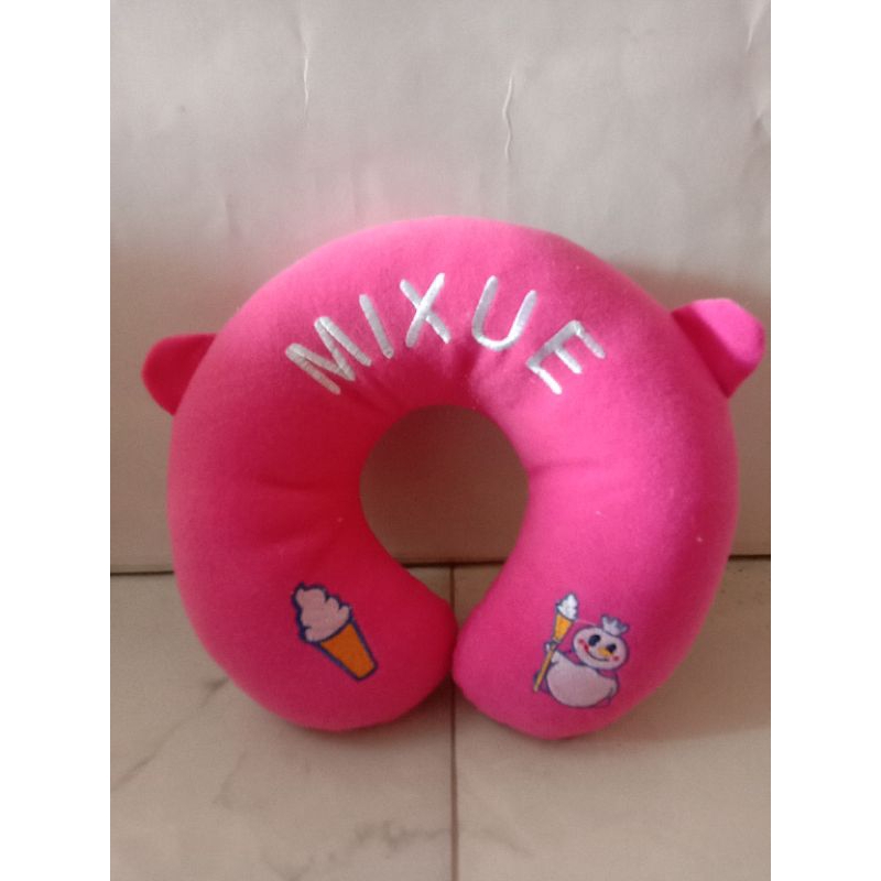 Bantal leher mixue bantal leher traveling bantal empuk bantal viral murah