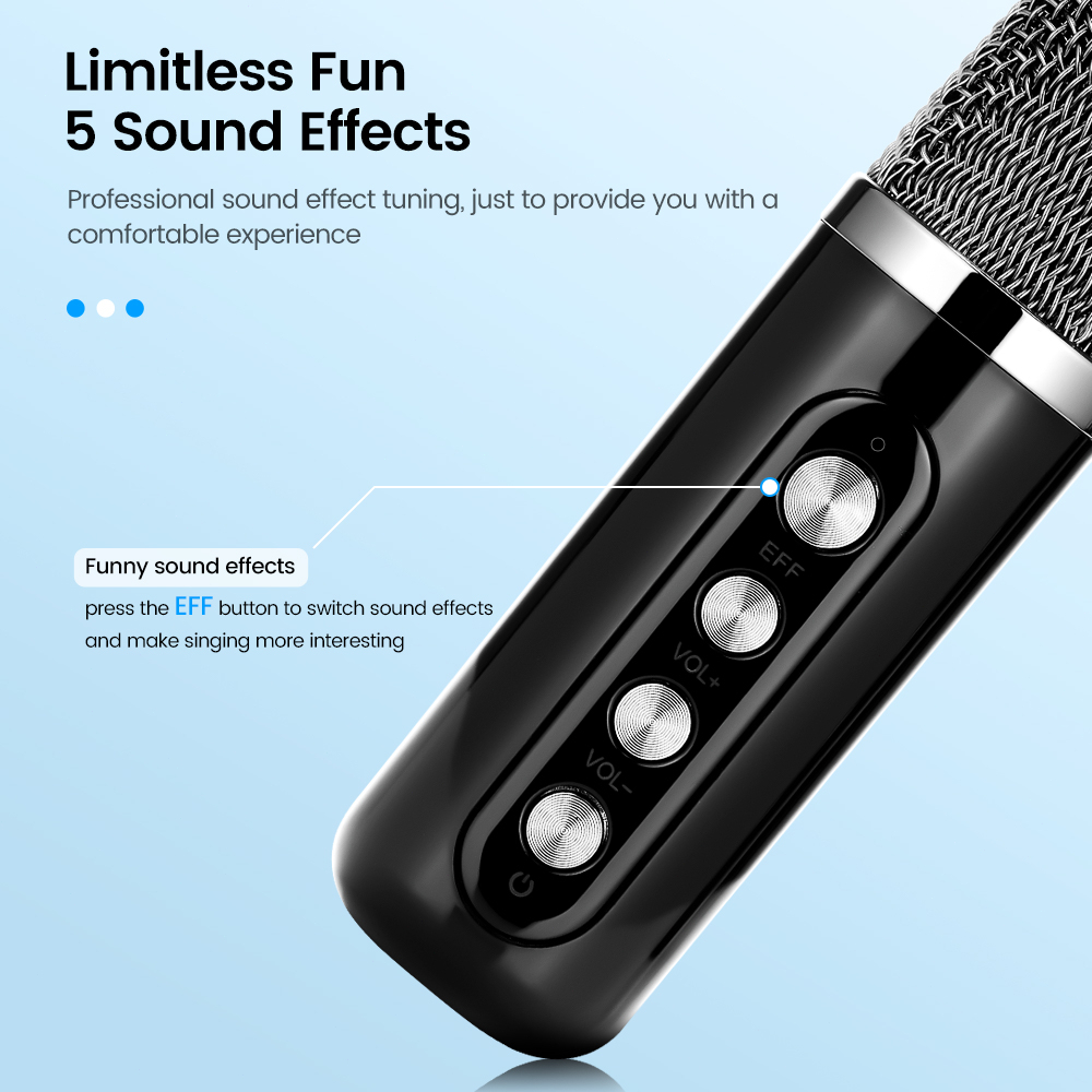 YS-203 Mesin Karaoke Mini Mikrofon Nirkabel Ganda Speaker Bluetooth Portabel Sistem PA Untuk Pesta Luar Ruangan Dalam Rumah